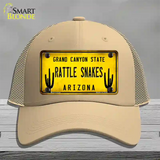 Arizona Rattle Snakes Novelty License Plate Hat Mesh / Khaki