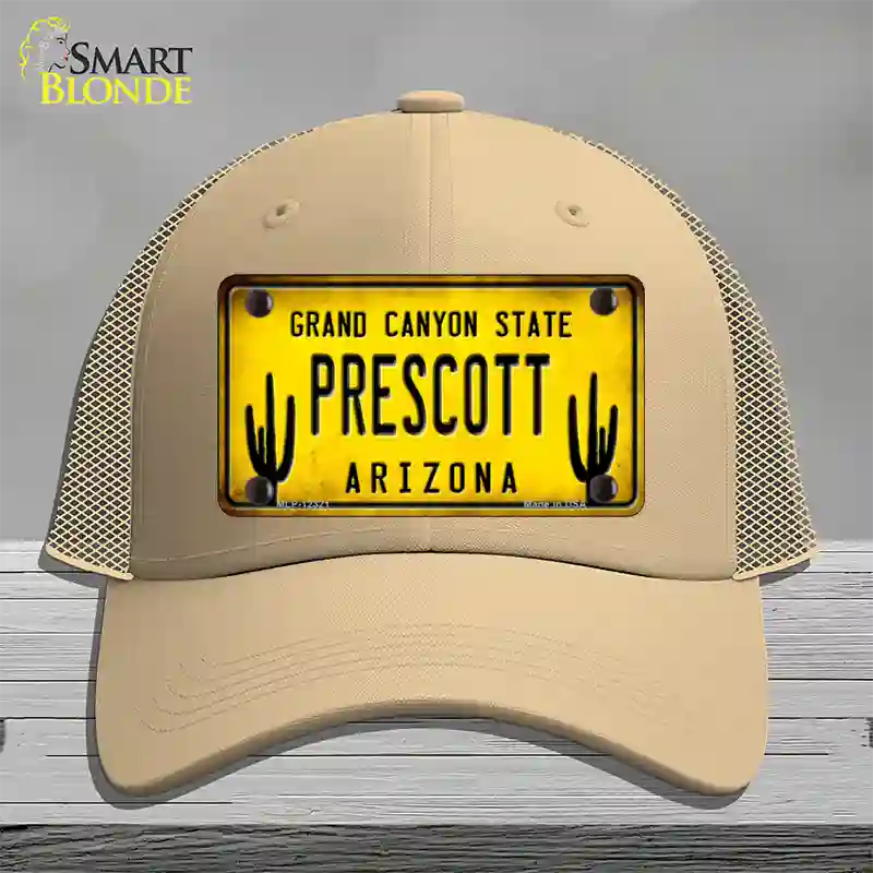 Arizona Prescott Novelty License Plate Hat Mesh / Khaki