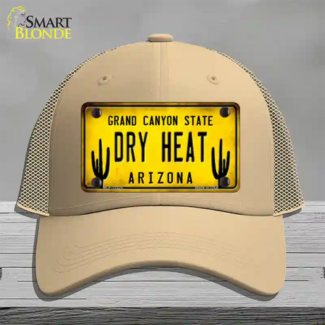 Arizona Dry Heat Novelty License Plate Hat Mesh / Khaki