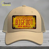 Bigfoot New Mexico Novelty License Plate Hat Mesh / Khaki