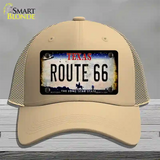 Route 66 Texas Rusty Novelty License Plate Hat Mesh / Khaki