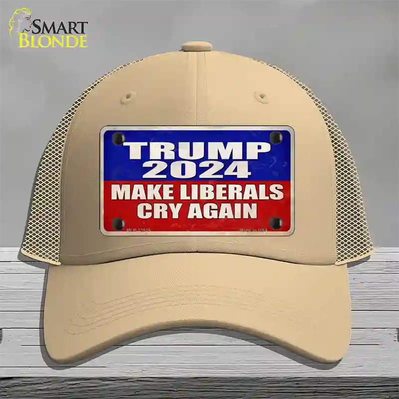 Trump Make Liberals Cry Again Novelty License Plate Hat Mesh / Khaki