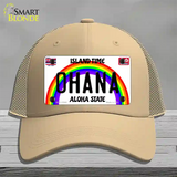 Ohana Hawaii Novelty License Plate Hat Mesh / Khaki