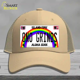 Ono Grinds Hawaii Novelty License Plate Hat Mesh / Khaki