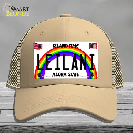 Leilani Hawaii Novelty License Plate Hat Mesh / Khaki