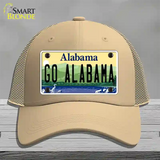 Go Alabama Novelty License Plate Hat Mesh / Khaki