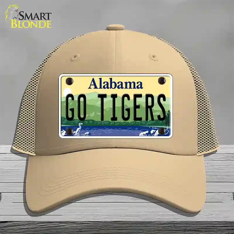 Go Tigers Novelty License Plate Hat Mesh / Khaki