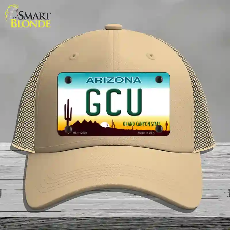 Grand Canyon Univ Novelty License Plate Hat Mesh / Khaki