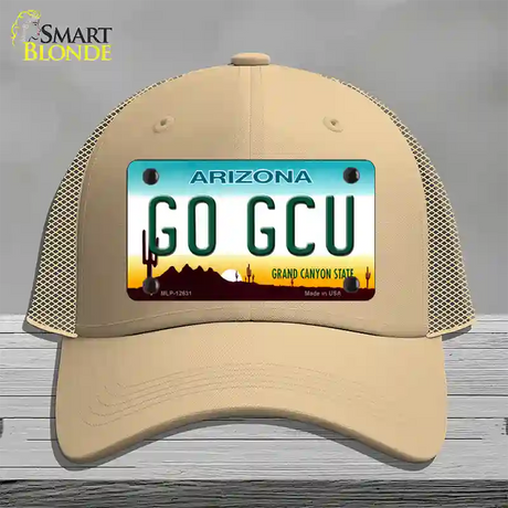 Go Grand Canyon Univ Novelty License Plate Hat Mesh / Khaki