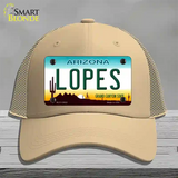 Lopes Novelty License Plate Hat Mesh / Khaki