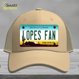 Lopes Fan Novelty License Plate Hat Mesh / Khaki