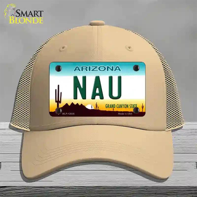 Northern Arizona Univ Novelty License Plate Hat Mesh / Khaki