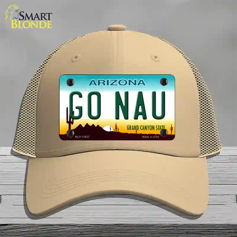 Go Northern Arizona Univ Novelty License Plate Hat Mesh / Khaki