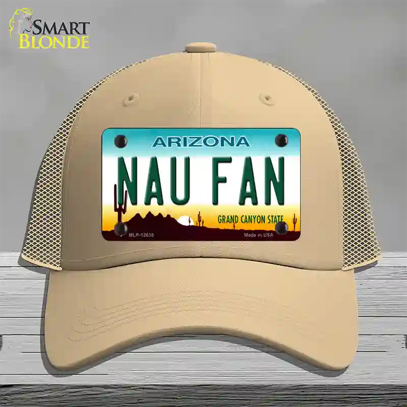 Northern Arizona Univ Fan Novelty License Plate Hat Mesh / Khaki