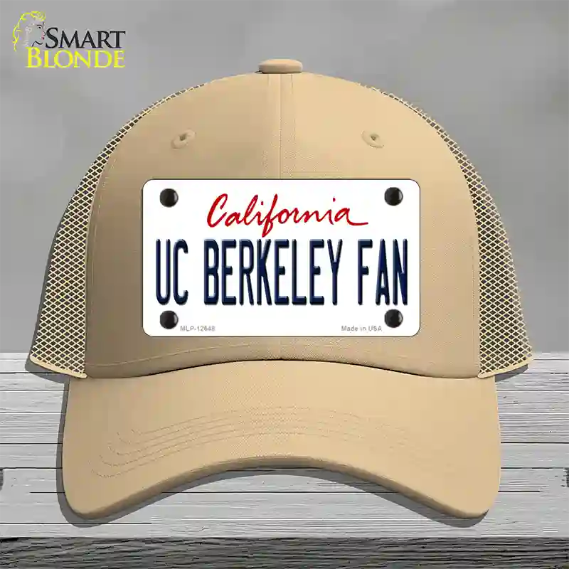 UC Berkeley Fan Novelty License Plate Hat Mesh / Khaki