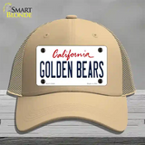 Golden Bears Novelty License Plate Hat Mesh / Khaki