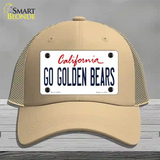 Go Golden Bears Novelty License Plate Hat Mesh / Khaki