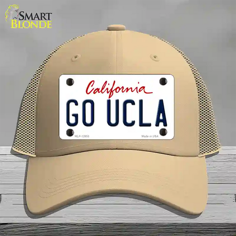 Go UCLA Novelty License Plate Hat Mesh / Khaki