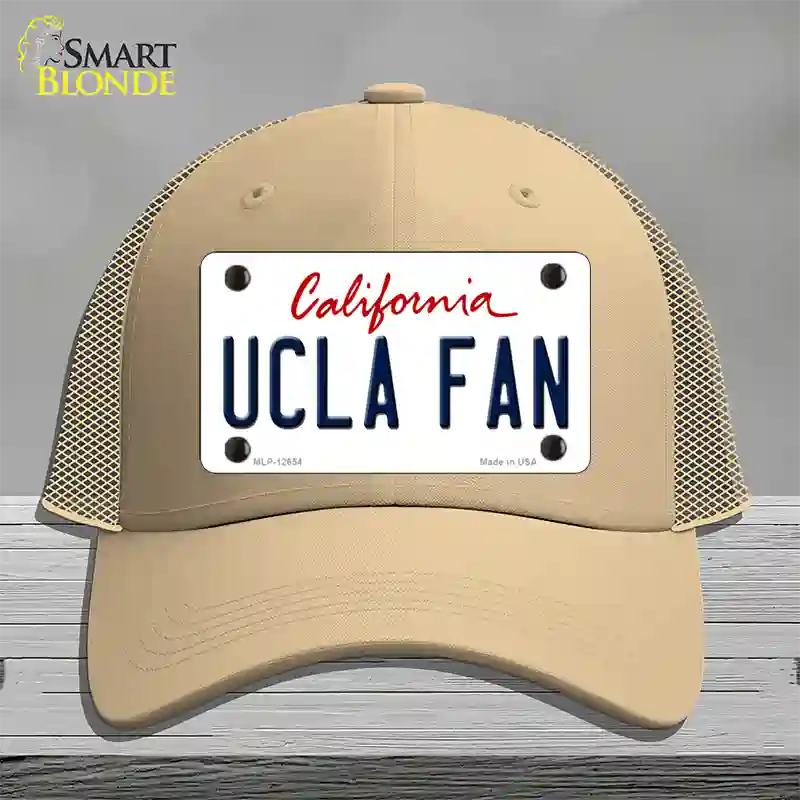 UCLA Fan Novelty License Plate Hat Mesh / Khaki