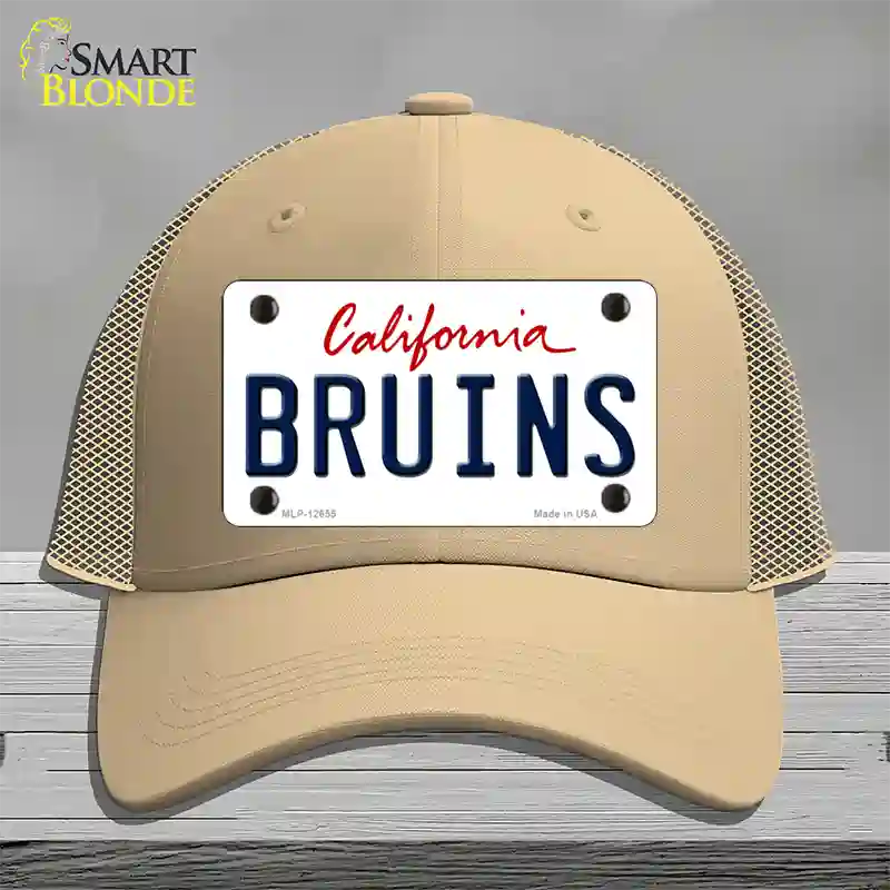 Bruins Novelty License Plate Hat Mesh / Khaki