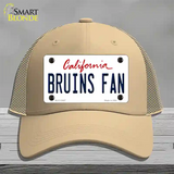 Bruins Fan Novelty License Plate Hat Mesh / Khaki