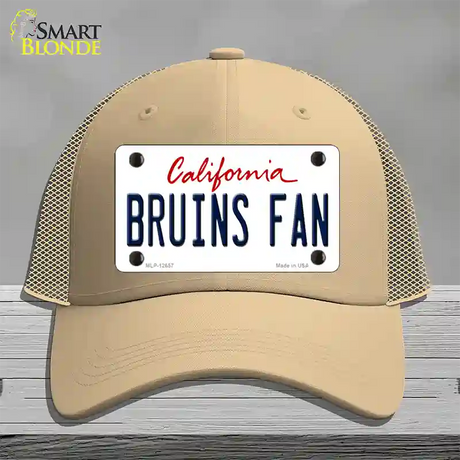 Bruins Fan Novelty License Plate Hat Mesh / Khaki