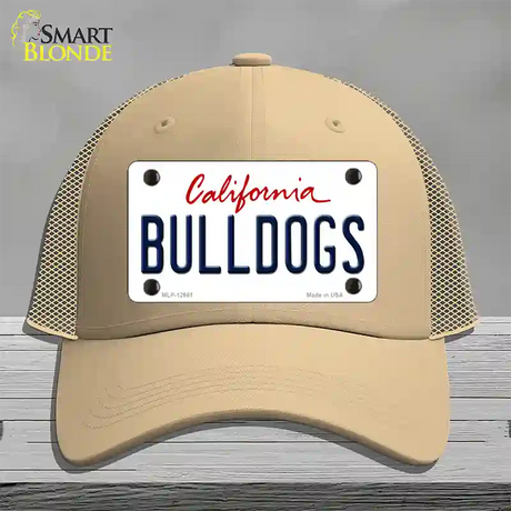 Bulldogs Novelty License Plate Hat Mesh / Khaki