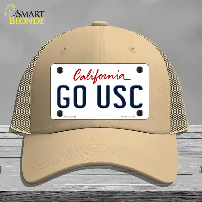 Go USC Novelty License Plate Hat Mesh / Khaki