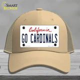 Go Cardinals Novelty License Plate Hat Mesh / Khaki