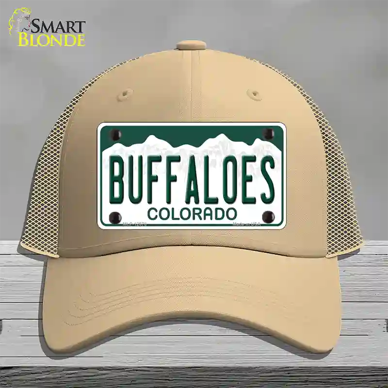 Buffaloes Novelty License Plate Hat Mesh / Khaki