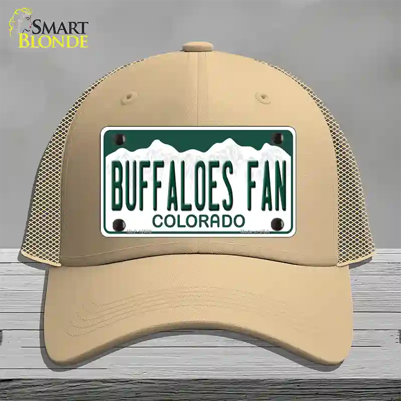 Buffaloes Fan Novelty License Plate Hat Mesh / Khaki