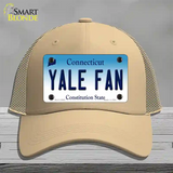 Yale Fan Novelty License Plate Hat Mesh / Khaki