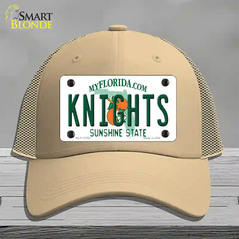 Knights Novelty License Plate Hat Mesh / Khaki