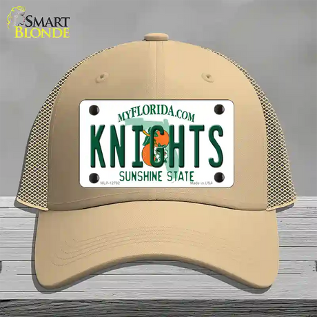 Knights Novelty License Plate Hat Mesh / Khaki