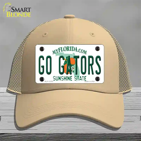 Go Gators Novelty License Plate Hat Mesh / Khaki