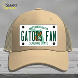 Gators Fan Novelty License Plate Hat Mesh / Khaki