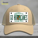 Go Hurricanes Novelty License Plate Hat Mesh / Khaki