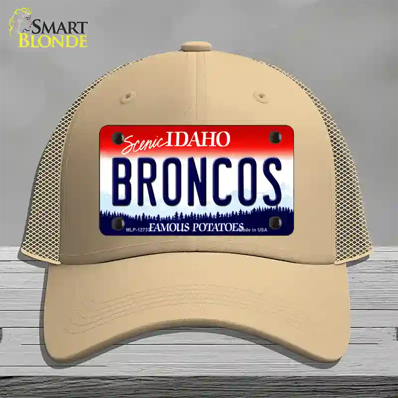 Broncos Novelty License Plate Hat Mesh / Khaki