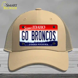 Go Broncos Novelty License Plate Hat Mesh / Khaki