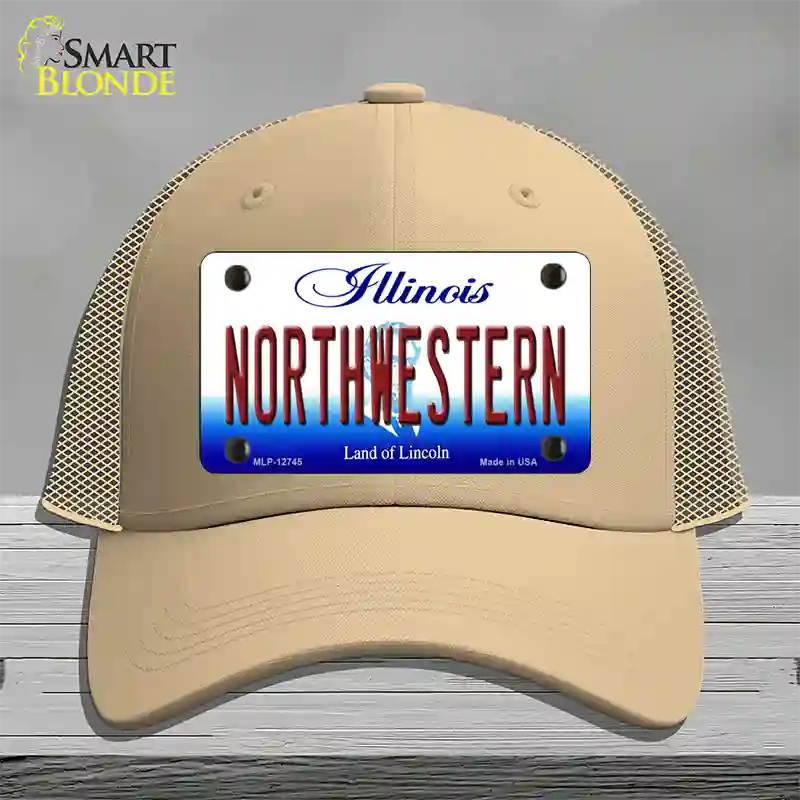 Northwestern Novelty License Plate Hat Mesh / Khaki