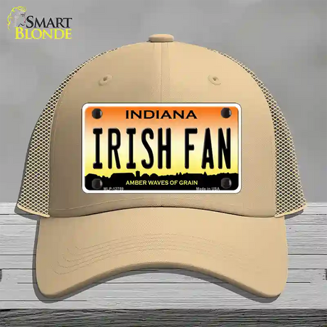 Irish Fan Novelty License Plate Hat Tag Mesh / Khaki