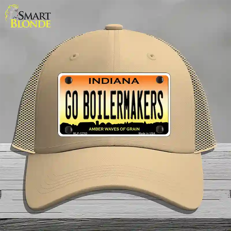 Go Boilermakers Novelty License Plate Hat Tag Mesh / Khaki