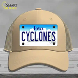 Cyclones Novelty License Plate Hat Tag Mesh / Khaki