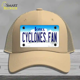 Cyclones Fan Novelty License Plate Hat Tag Mesh / Khaki