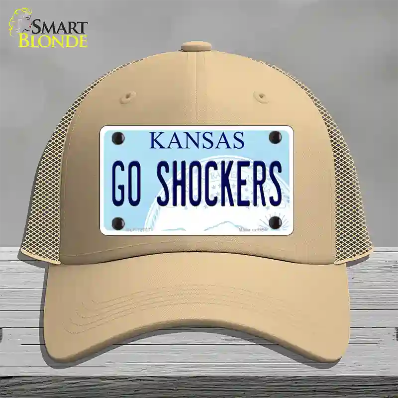 Go Shockers Novelty License Plate Hat Tag Mesh / Khaki