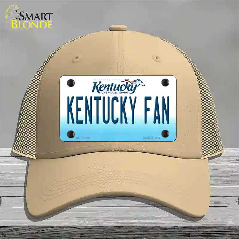 Kentucky Fan Novelty License Plate Hat Tag Mesh / Khaki