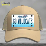 Kentucky Go Wildcats Novelty License Plate Hat Tag Mesh / Khaki