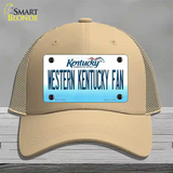 Western Kentucky Fan Novelty License Plate Hat Tag Mesh / Khaki