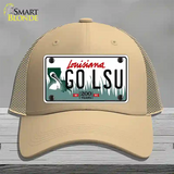 Go LSU Novelty License Plate Hat Tag Mesh / Khaki