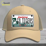 Louisiana Go Tigers Novelty License Plate Hat Tag Mesh / Khaki